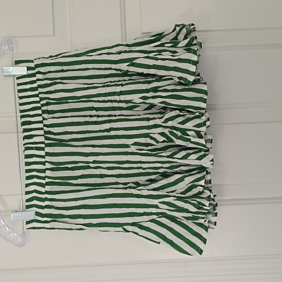 Green and White Striped Skirt Sz Med Nwt - Picture 4 of 5